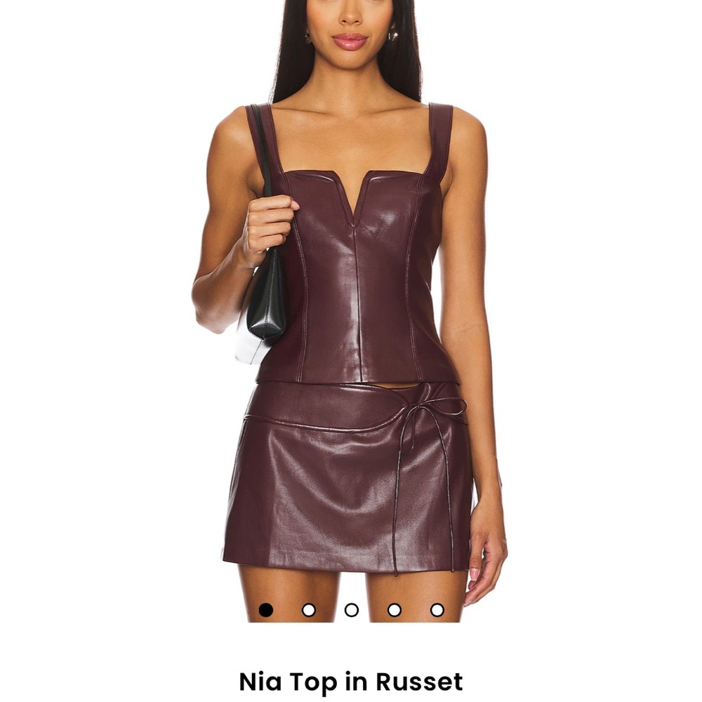 Amanda Uprichard Nia Top in Russet
